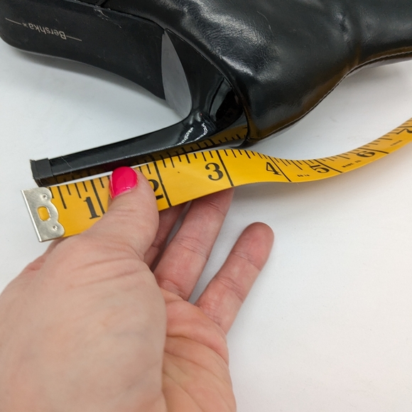Bershka Black Patent Leather Pointy Toe Sillito Zip-up Bootie 36 US 5/6 - Picture 12 of 13